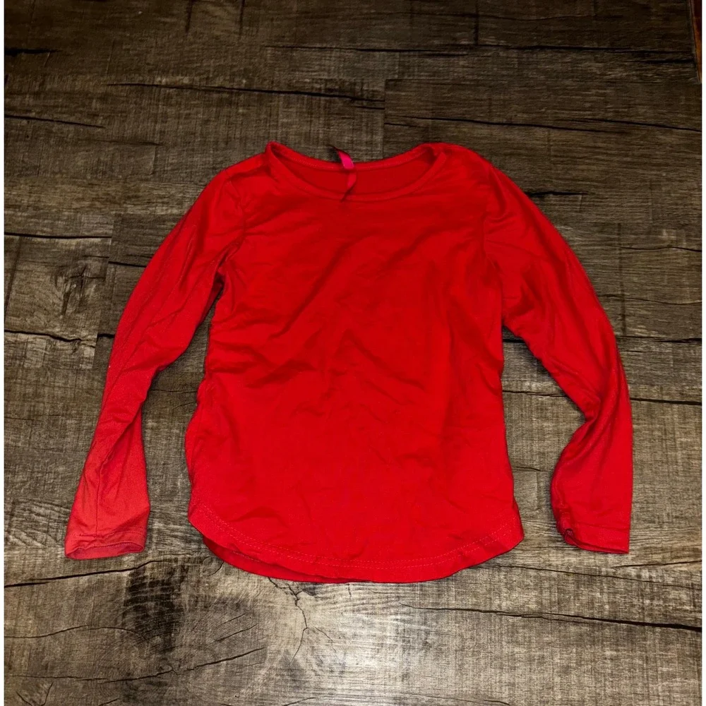 Lulu Luv Girls Red Long Sleeve Top Shirt‎ Size 7/8 LAT1250GST72